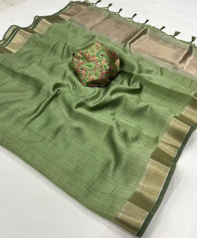 Knoorie Seasons By Rajtex Moss Chiffon Handwoven Saree Wholesale Online